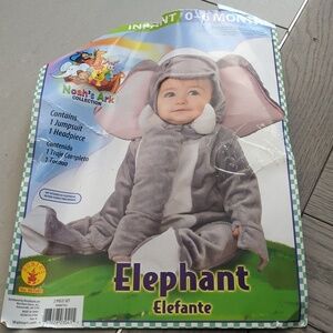 Rubie's Gray Elephant Infant Costume - Size 0-6 Mts NWT